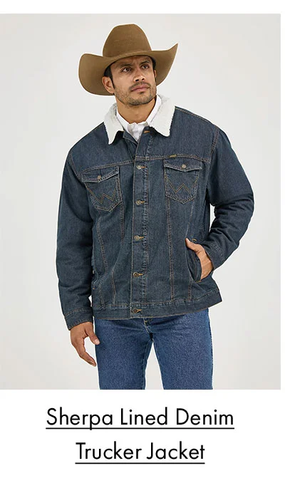 Sherpa Lined Denim Trucker Jacket