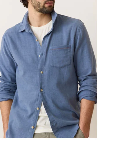 Stretch Selvage Long Sleeve Shirt