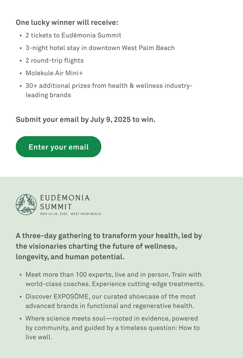 Enter your email to win