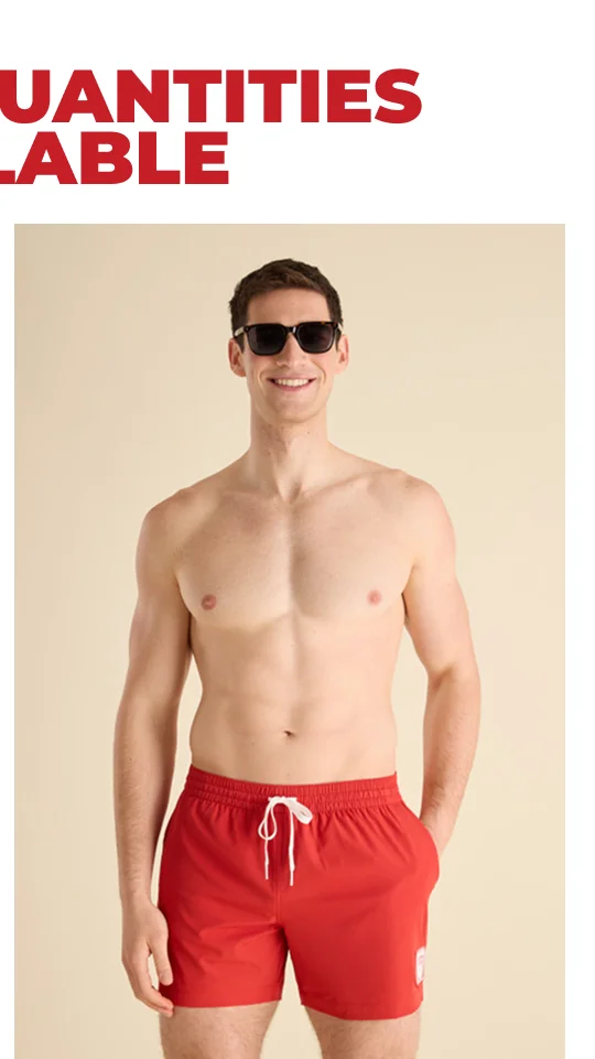 Lined Classic Swim Trunk: The Patriotic Reds 5.5"