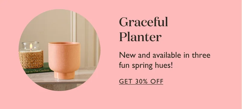 Graceful Planter: New and available in three spring hues!