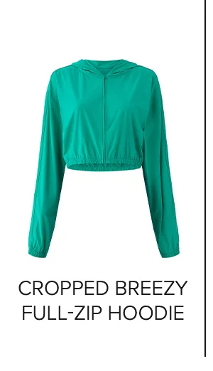 CROPPED BREEZY FULL-ZIP HOODIE