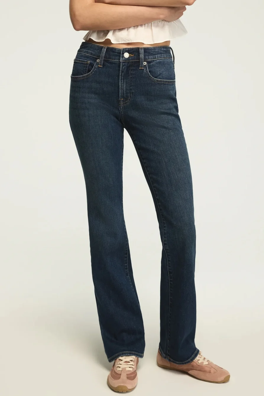 Image of Lucky Brand High Rise Curvy Boot - Women's Pants Denim Bootcut Jeans in Skyscrapers