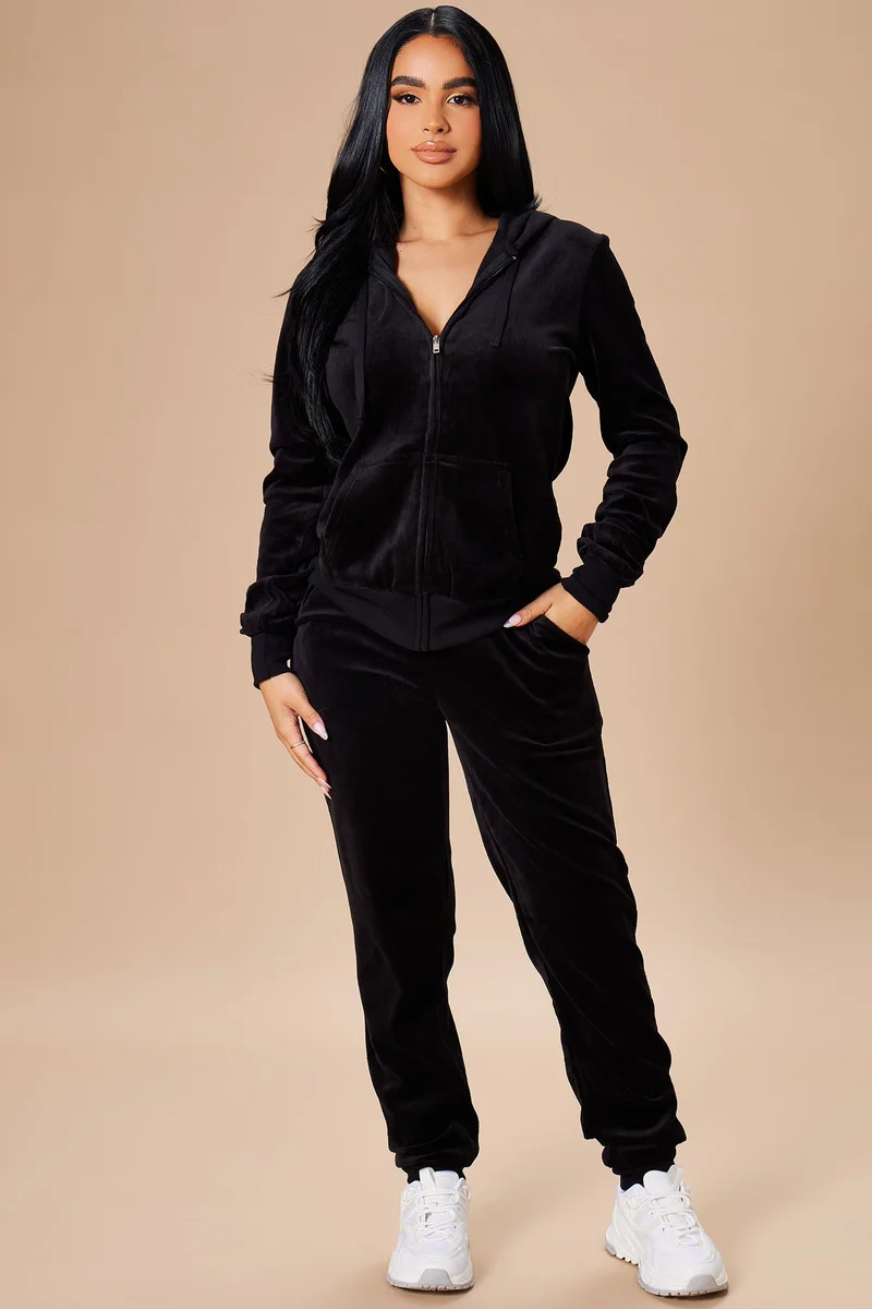 Image of The Original Trendsetter Velour Set - Black
