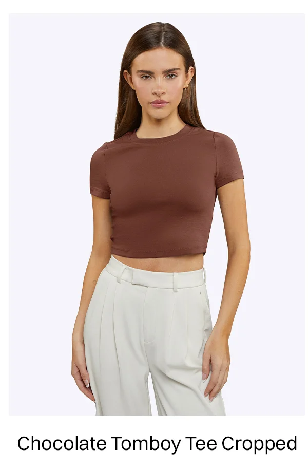 Chocolate Tomboy Tee Cropped,