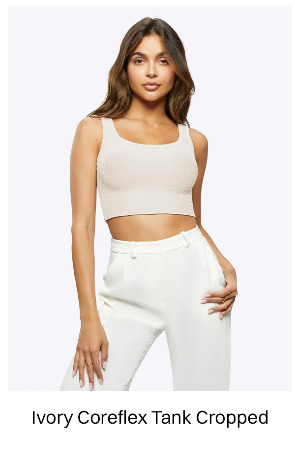 Ivory Coreflex Tank Cropped
