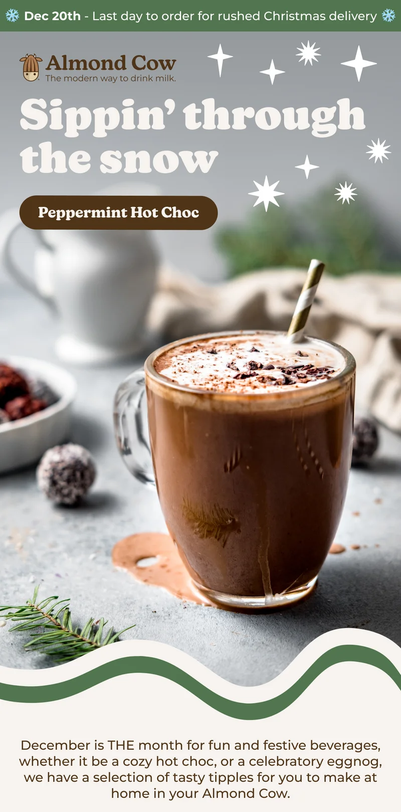 Peppermint hot chocolate