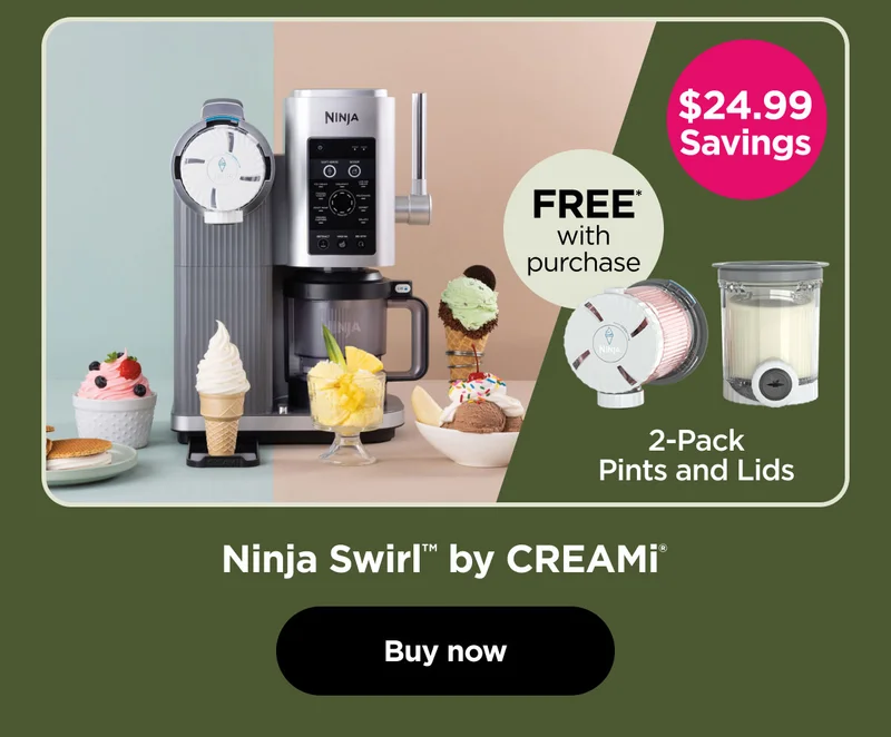 Ninja Swirl™ by CREAMi®--2-Pack Pints and Lids-- $24.99 savings