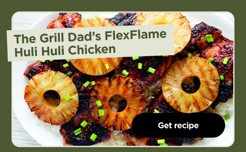 The grill Dad's FlexFlame Huli Huli Chicken
