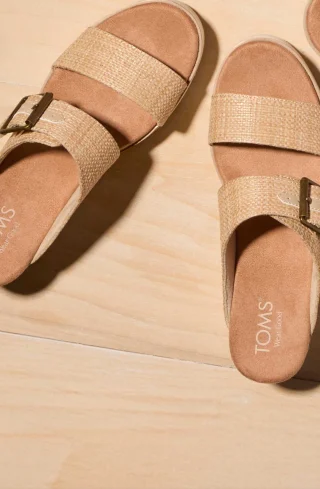Diana Mule Buckle Wedge Sandal - Image