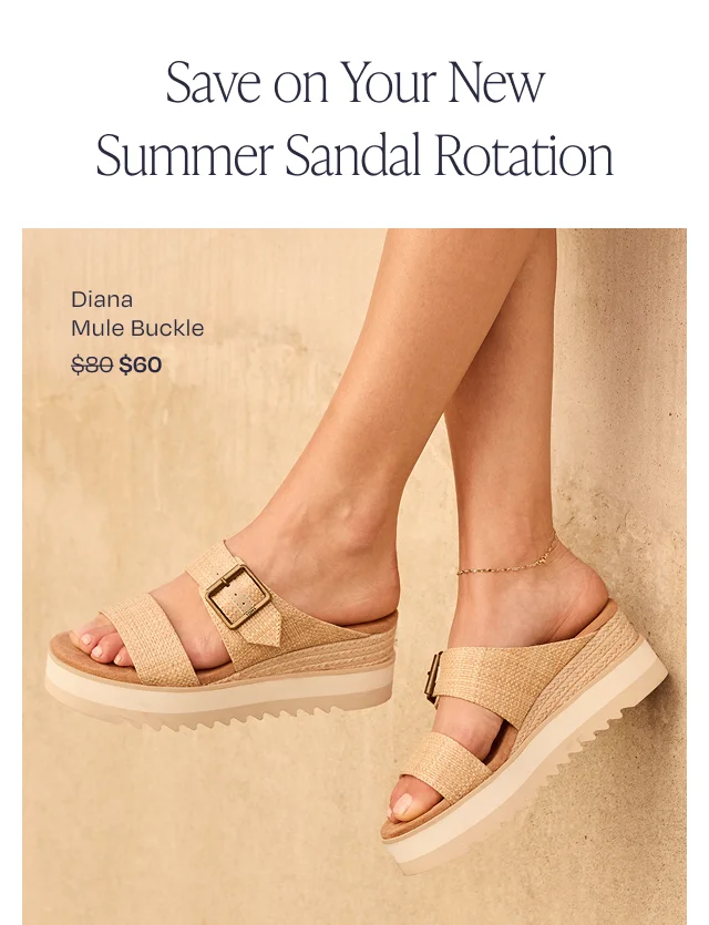 Diana Mule Buckle Wedge Sandal - Image