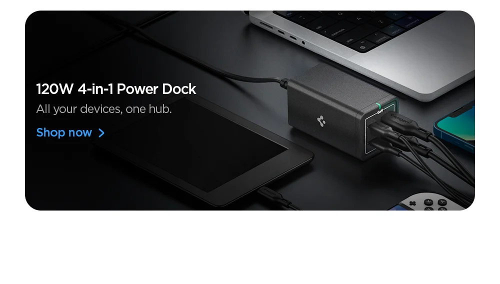 120W 4-in-1 Power Dock: All your devices, one hub.