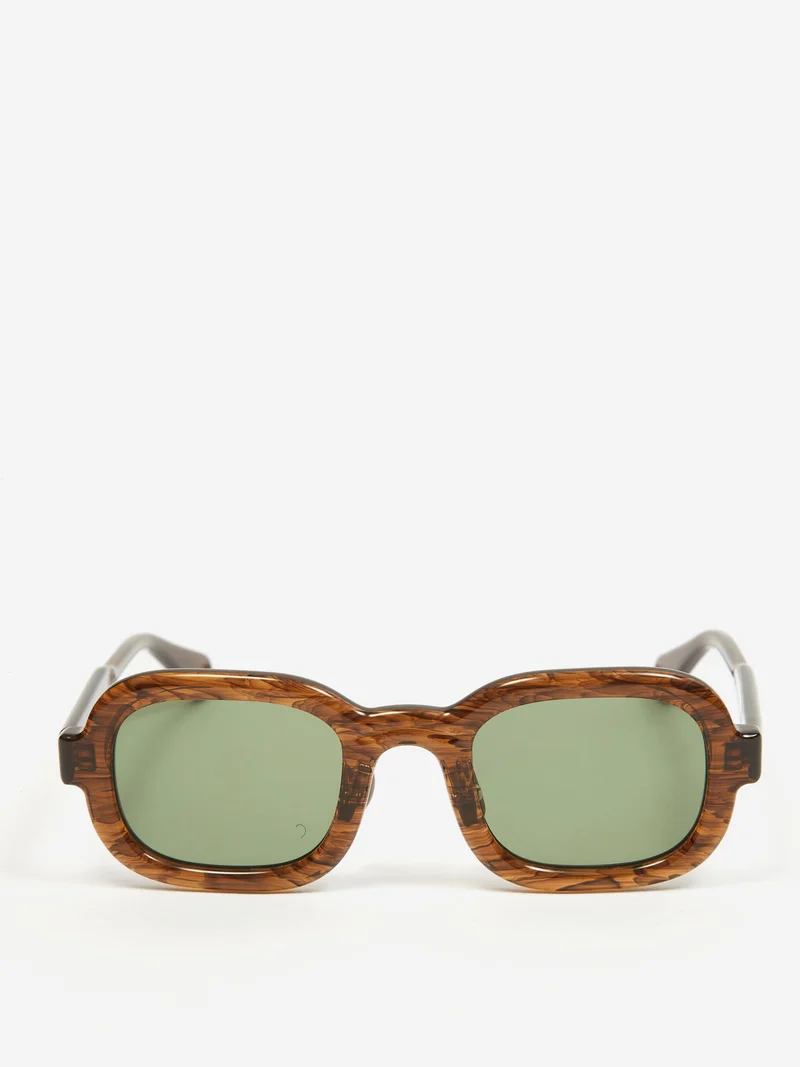 Image of Brain Dead Newman Eye Protection - Tortoise Smoke/Green