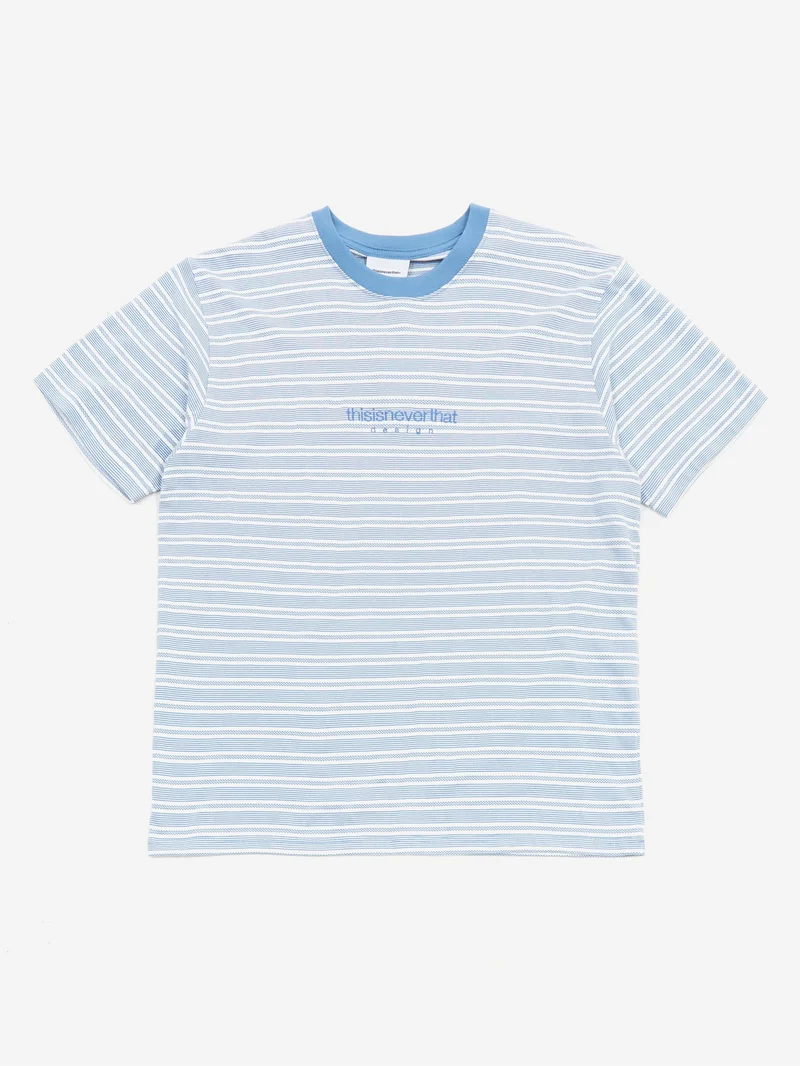 Image of thisisneverthat Micro Striped T-Shirt - Blue