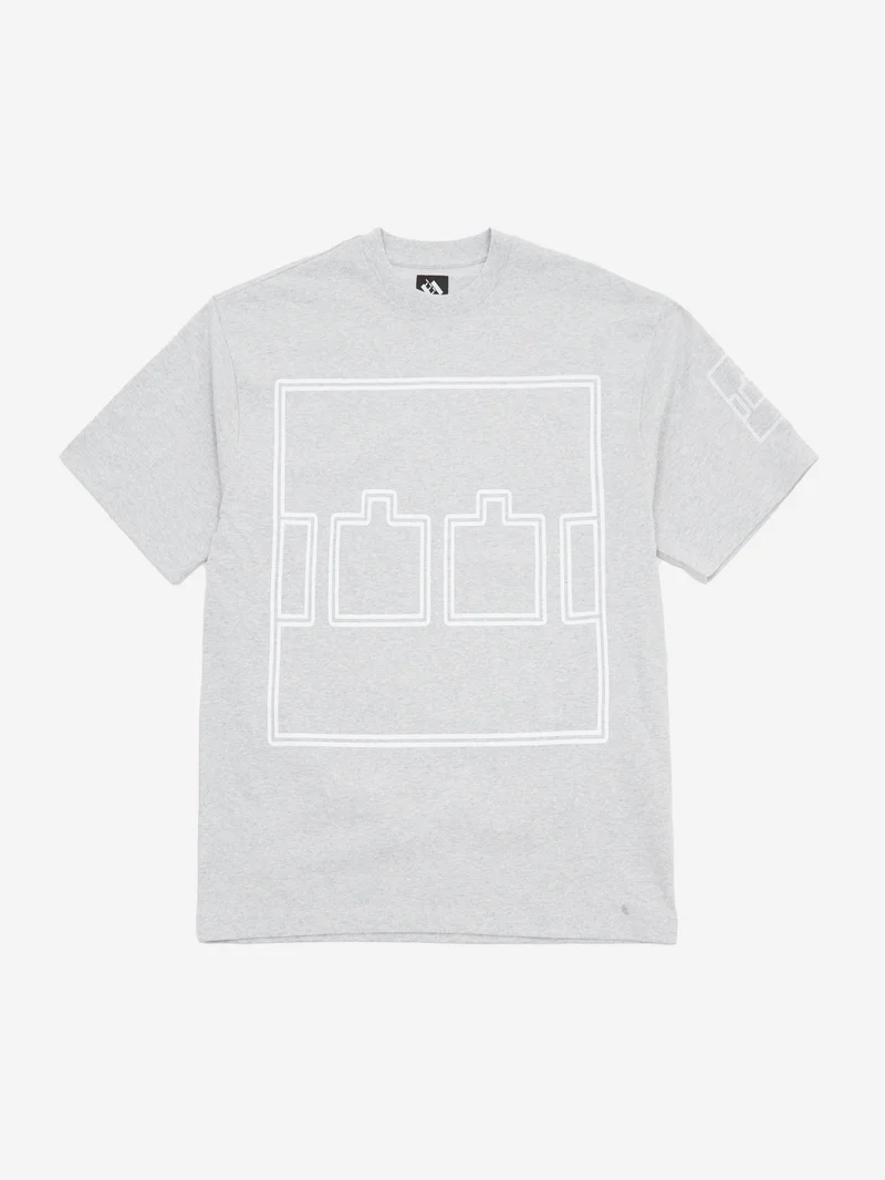 Image of The Trilogy Tapes Logo Outline T-Shirt - Grey Marl