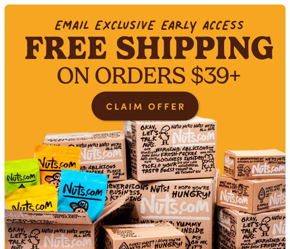 Email Exclusive early access - Free Shipping on orders $39+; Claim Offer