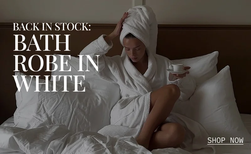 BACK IN STOCK BATH ROBE IN WHITE