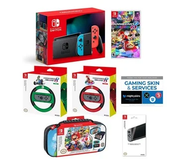 Nintendo Switch 32GB with Mario Kart 8 andMario Accessory