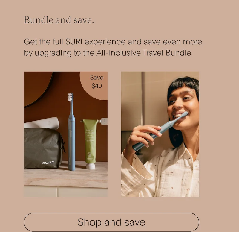 bundle and save. - get the full suri experience and save even more by upgrading to the all-inclusive travel bundle.
