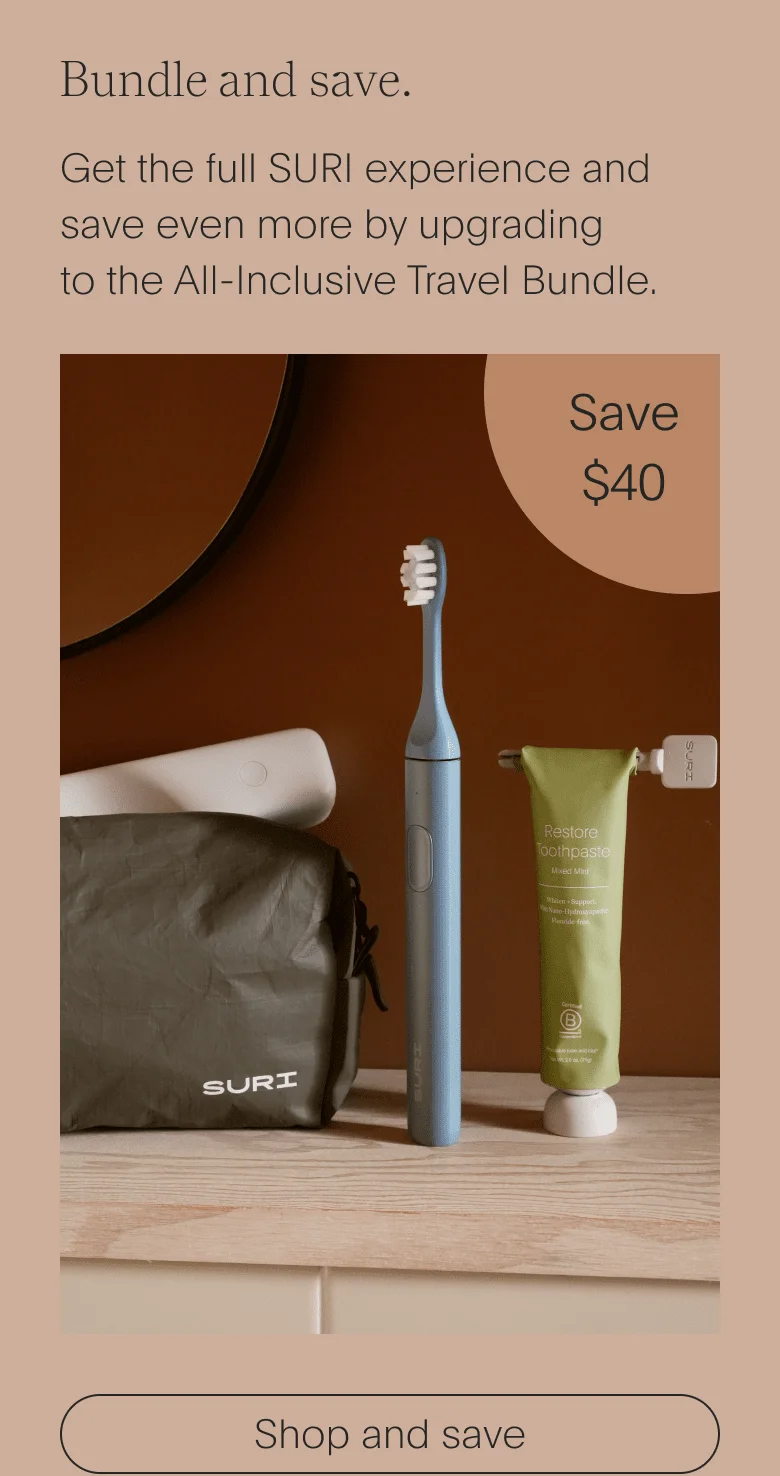 bundle and save. - get the full suri experience and save even more by upgrading to the all-inclusive travel bundle.