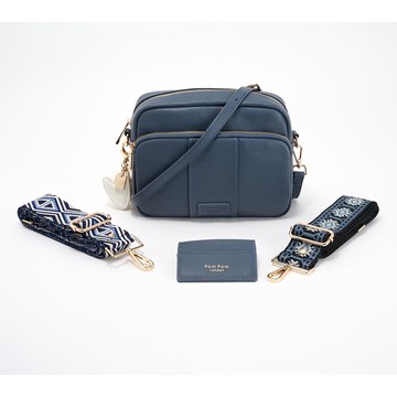 Pom Pom London Original Plus Leather Crossbody Bag w/ Accessories