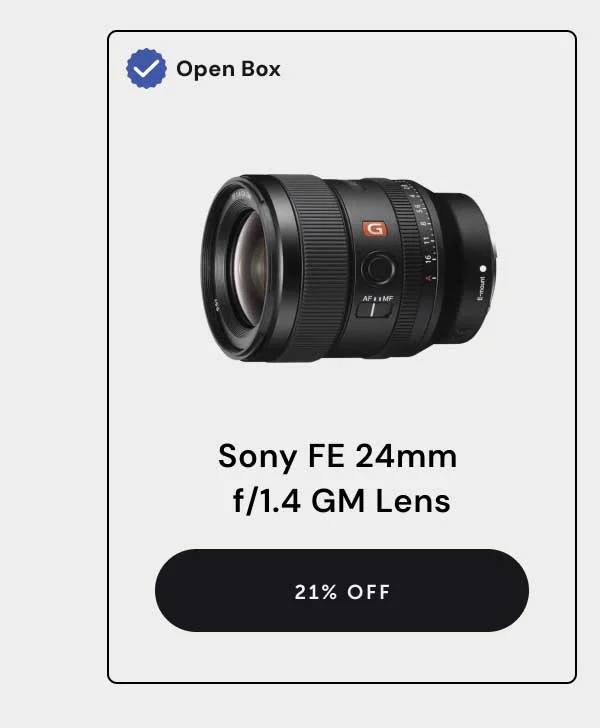 Sony FE 24mm f/1.4 Gm Lens 21% off