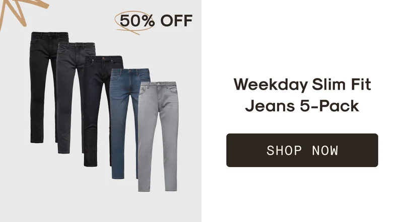 Weekday Slim Fit Jeans 5-Pack