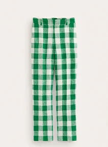 Kew Linen Trousers - Green Tambourine Gingham