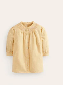 Ada Seersucker Top - Sweet Honeycomb Gingham
