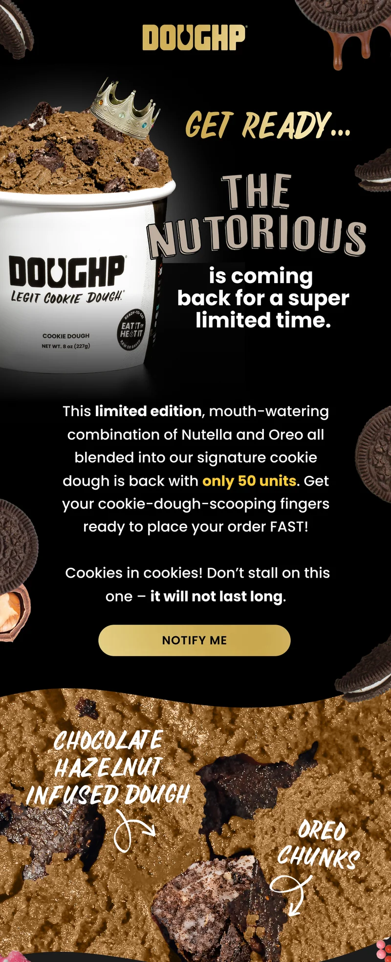 Edible Nutella Oreo Cookie Dough