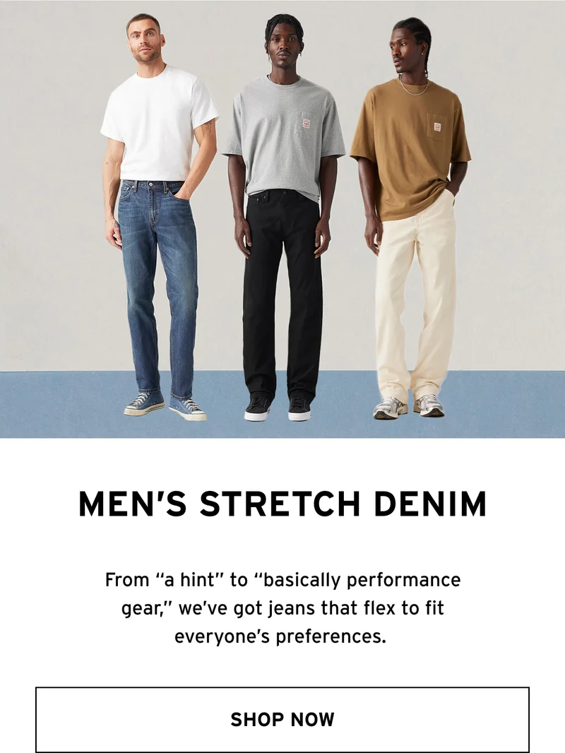 SHOP MEN'S STRETCH DENIM