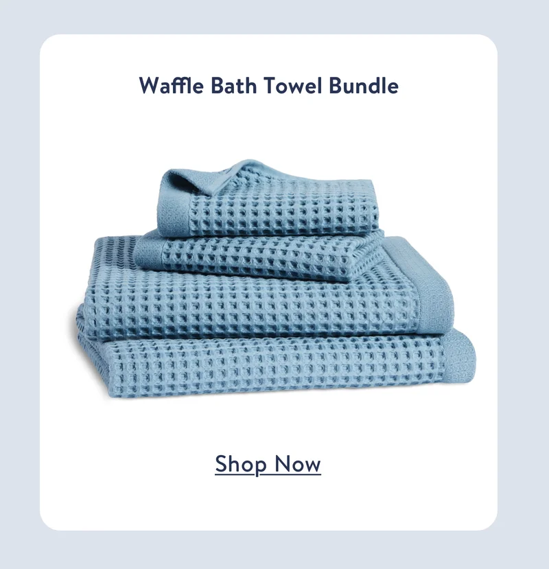 Waffle Bath Towel Bundle