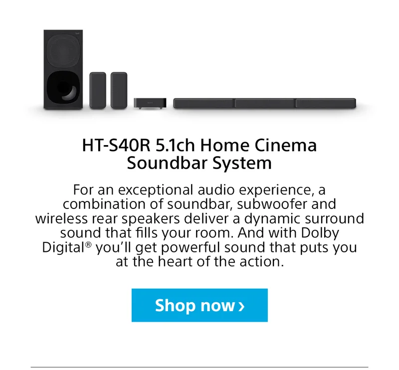 HT-S40R 5.1ch home cinema Soundbar System | Shop now