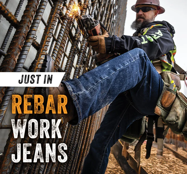JUST IN. REBAR WORK JEANS