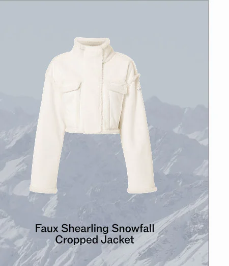 FAUX SHEARLING SNOWFALL CROPPED JACKET