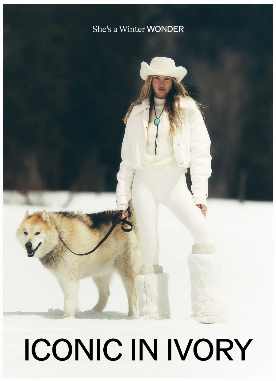 SHE'S A WINTER WONDER. ICONIC IN IVORY