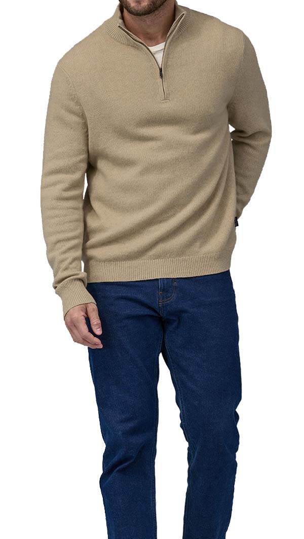 M’s Recycled Cashmere 1/4-Zip Sweater