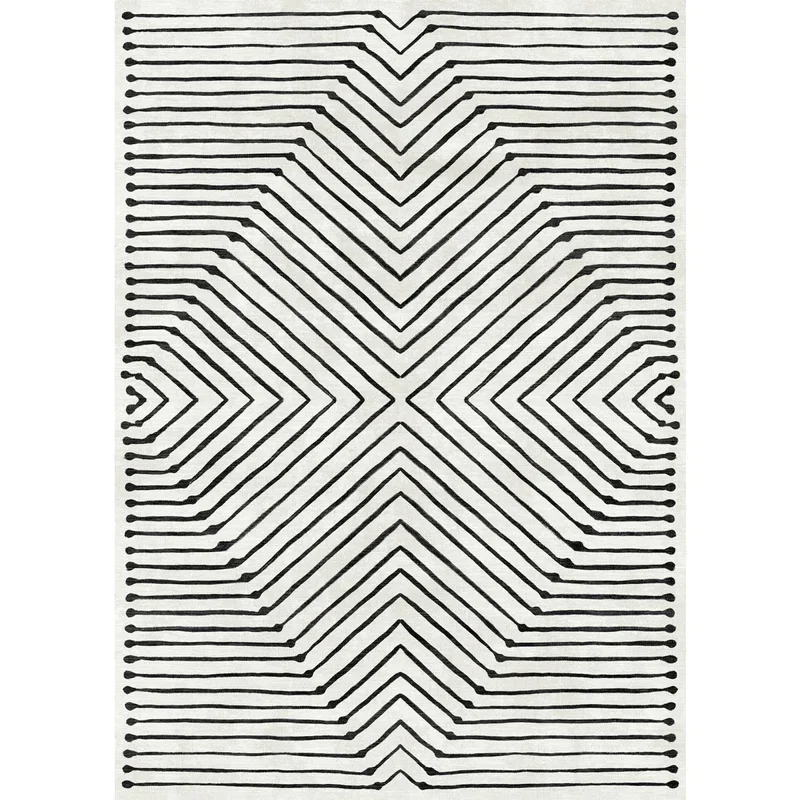 Image of Calator Black & Ivory Rug