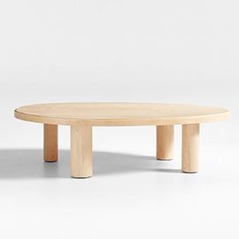 La Sal Natural Oak Wood Asymmetric Coffee Table