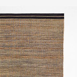 Santa Cruz Jute/Wool Blend Black Border Area Rug