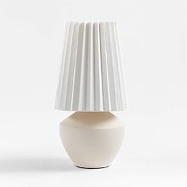 Holland Ceramic Table Lamp with Pleated Tapered Shade