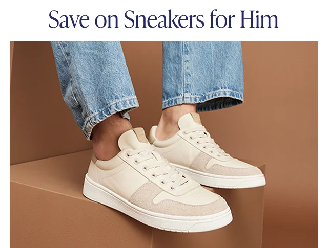 Save on Sneakers for Him Button - Image