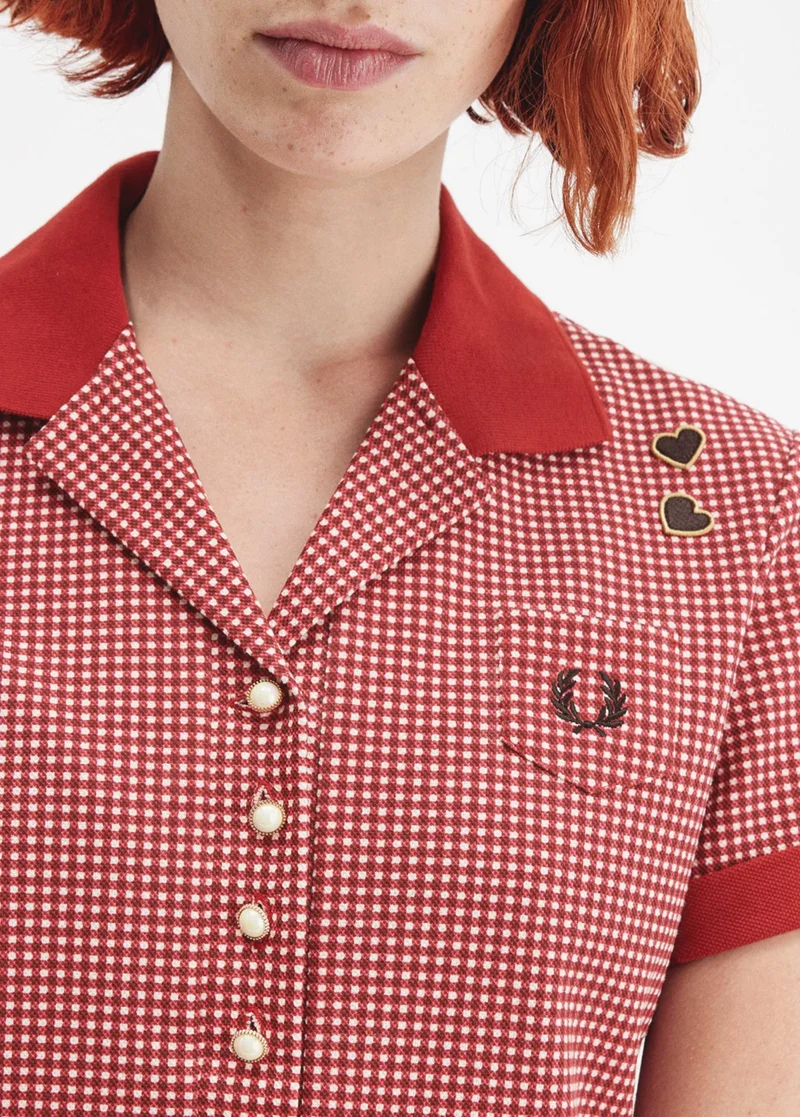 Fred Perry Amy Winehouse Burnt Red Shirt