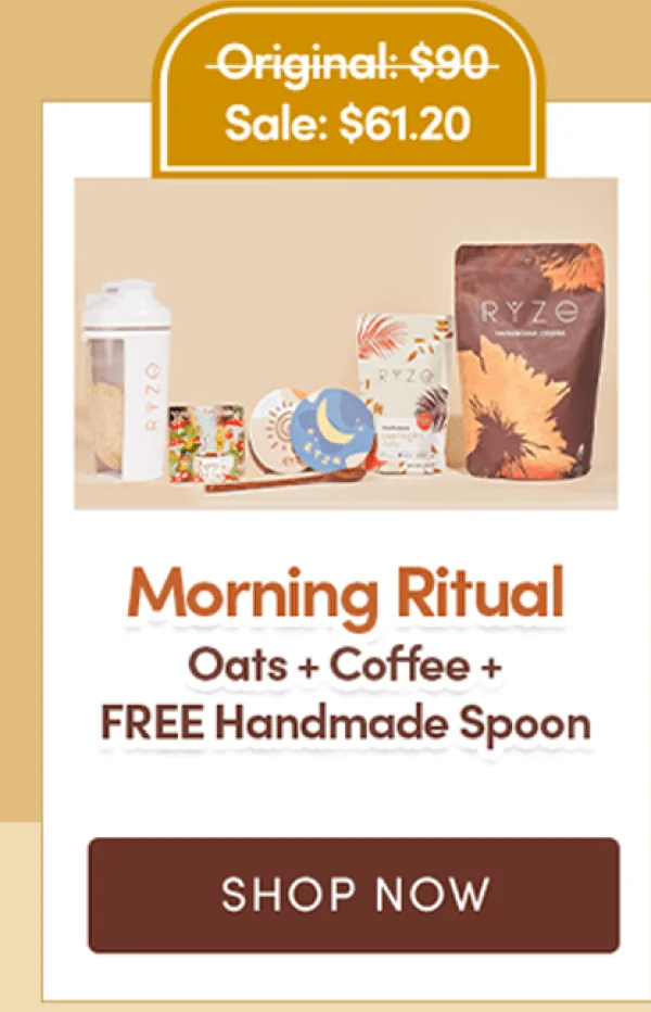 Morning Ritual | Oats + coffee + Free handmade spoon | Shop Now