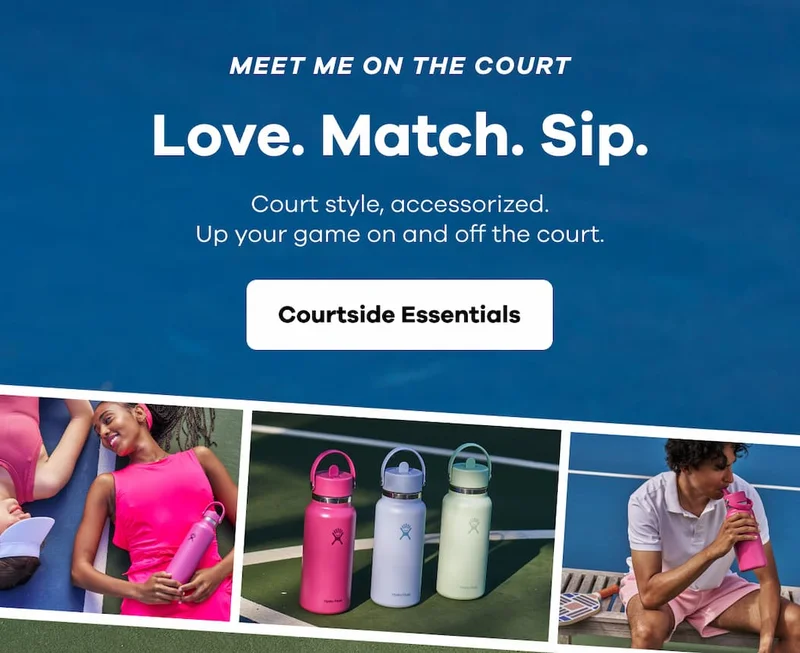 Meet Me On The Court. Love. Match. Sip. Court style, accessorized. Up your game on and off the court. | Courtside Essentials