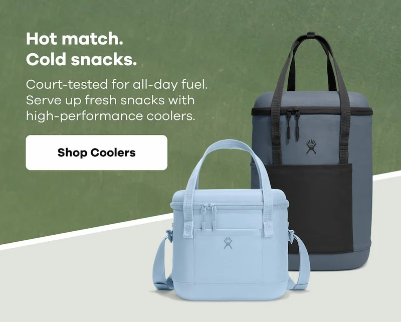 Hot match. Cold snacks. Court-tested for all-day fuel. Serve up fresh snacks with high-performance coolers. | Shop Coolers