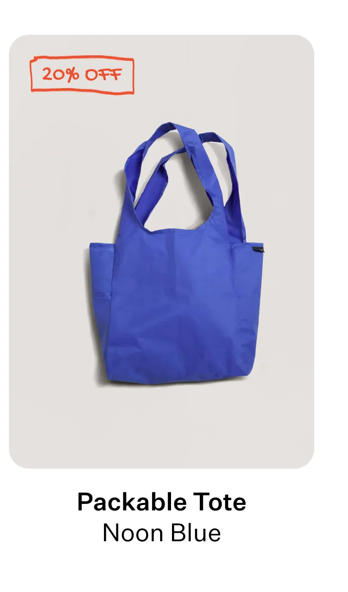 Packable Tote - Noon Blue