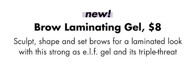 sculpt, shape, and set brows for a laminated look with this strong as e.l.f. gel