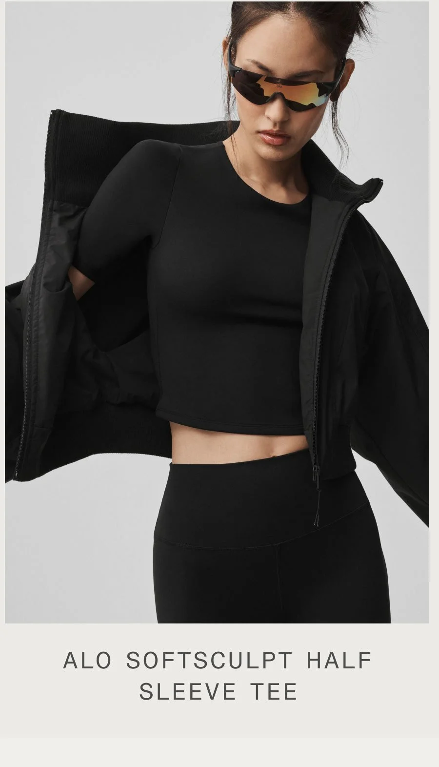 ALO SOFTSCULLT HALF SLEEVE TEE