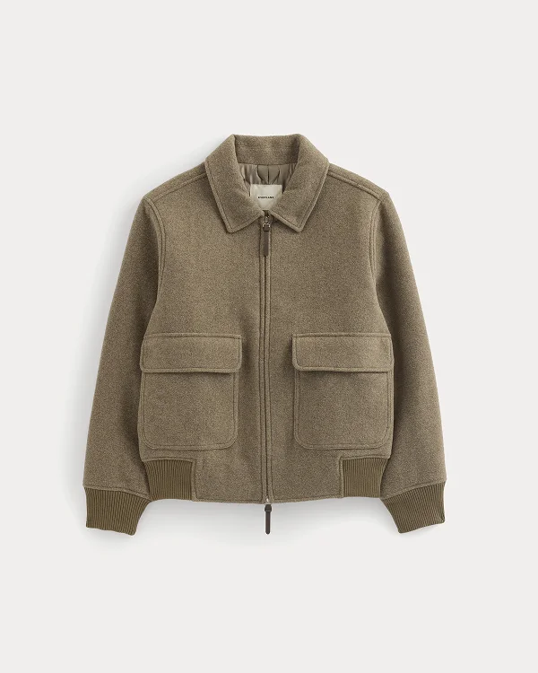 Image | ReWool Flight Jacket |  Heather Taupe